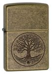 Zippo Windproof Lighter | Metal Long Lasting Zippo Lighter | Best with Zippo Lighter Fluid | Refillable Lighter | Perfect for Cigarettes Cigars Candles | Pocket Lighter Starter | Tree of Life