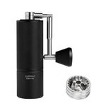 TIMEMORE Manual Coffee Grinder Chestnut C3 ESP Pro Capacity 25g with CNC Stainless Steel Conical Burr, Internal Adjustable Setting, Double Bearing Positioning for Travel, Camping - Black