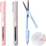 CASSARINA Multifunction 2 in 1 Paper Cutter Paper Cutting Scissors Ceramic Blade Pen Mini Folding Scissor Pen Cutter Utility for School Supplies