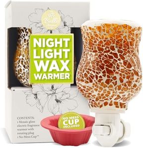 Belle Aroma Bijou® Bulb-Free Plug-in Wax Warmer Night Light – Electric Wax Melter with Mosaic LED Glow, Heating Plate, No Bulbs to Replace, No-Mess Wax Cup, Gold
