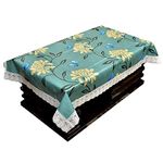 Kuber Industries Floral Print Exclusive Table Cloth|PVC 4 Seater Center Table cover|Table Sheet for dining, Party, Events|Waterproof Protector|Indoor and Outdoor Use 60x40 (Green)