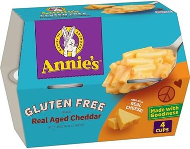Annie's Gluten Free Macaroni and Cheese, Rice Pasta & Real Aged Cheddar, Microwavable Dinner, 4 Cups