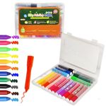 FunBlast Crayons for Kids – Washable Super Silky Smooth Twistable 18 Shades Rolling Crayons in Box, Crayon Colour Set for Kids, Art Drawing Crayon Set for Kids, Drawing and Painting Set (18-Cryon)