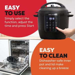 Instant Pot 5.7L 7-in-1 Electric Multicooker – Stainless Steel, Black