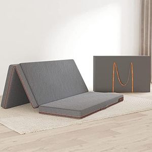 Sweetnight Colchón Plegable de Espuma Viscoelástica 140x200cm, Grosor de 10cm, Colchón Plegable Invitados de Tres Partes con Bolsa de Transporte, Funda Cómoda y Transpirable, 140x200x10cm