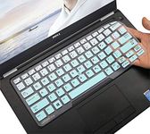 imComor Silicone Keyboard Cover Skin for Dell Latitude 5480 5490 5491, Dell 3340 E3340 7490 E7450 E7470 E7480 E5450 E5470 E7480 Keyboard Protective Skin, Gradual Mint Green (US Layout, with Pointing)