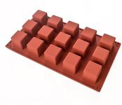 RKPM HOMES Square Shape Candy Mold I 3D Fondant Rubik Cube Silicone Chocolate Mould I for DIY Handmade Soap, Candle, Cakes Dessert, Lollipop, Ice, Jelly, Cookies, Cupcake, Decoration Tools - 15 Cavity