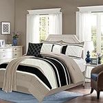 Sweet Home Collection Comforter Set, Taupe, King