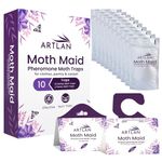 Moth Traps | 10 X Premium Pheromone Moth Traps | Moth Killer | Clothes Moth Killer | Anti Moth Traps sticky | 8 X Wardrobe/Carpet/Clothes Moth Traps | 2 X Pantry moth Trap | Moth Protection