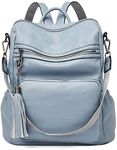 CLUCI Backpack Purse for Women Large Womens Backpack Purse Leather Travel Backpack Work Fashion Ladies Casual Daypack with Tassel Blue