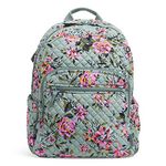 Vera Bradley Women's Campus Backpack Bookbag, Rosy Outlook-Recycled Cotton, One Size