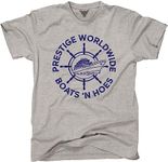 GunShowTees Prestige Worldwide Boats 'N Hoes Shirt, Sport Grey, X-Large