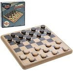 retrogames LP62001 Retro Games | Draughts | 1 Piece-21x21x5 cm Accessory, Cream and Black