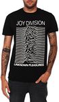 Impact Originals Joy Division English Rock Band Music Group Unknown Pleasures Adult T-Shirt - Black, Large