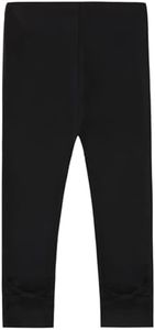 DREAMHALO Toddler Girls Long Pants-Viscose Made from Bamboo, Kids Leggings Soft Ribbed Bottoms with Bow for Little Girl Black 2T