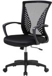 Home Office Chair Mid Back PC Swivel Lumbar Support Adjustable Desk Task Computer Ergonomic Comfortable Mesh Chair with Armrest