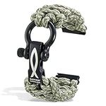 Savior Survival Gear Paracord 22mm Watch Band with Quick Release - Men & Women - Strap Compatible with Various Smart Watches, including Galaxy (some), S3 Classic, and Fenix 5 (Digital Camo, Large)