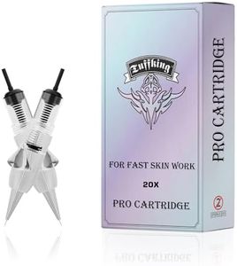 20PCS 1RL Tattoo Cartridge Needles, Disposable 1RL/1P Microneedling Cartridges Needle for Eyebrow Eyeliner Lip, 1 Round Liner 0.3MM Needle for Makeup, Microblading, Tattoo Machine (1RL-20pc)