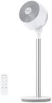 AIRMATE Standing Fan for Bedroom, 80°+ 90°Oscillating Quiet Fan with Remote, Pedestal Fan Oscillating,12 Speed Stand Up Fan with 12H Timer,DC Motor,Air Circulator Fan for Office,Home (White)