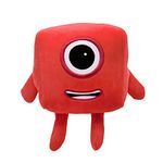 Number Plush Toys, Digital Stuffed Anime Doll Number Plushie Number Block Peluche Figure Gift for Fans Christmas Birthday Party (Red)