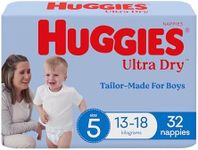 Huggies Ultra Dry Nappies Boys Size 5 (13-18kg) 32 Count