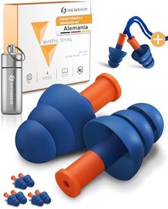 Senner ® WorkPro Strong | Tapones para trabajar - Ideales para fuentes de ruido alto - Protección auditiva laboral y en casa - 3 pares extra, cordón de nailon y contenedor de aluminio