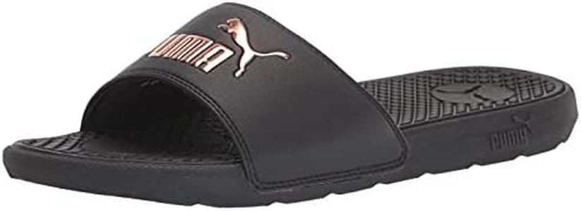 PUMA Women's Cool Cat Bold Slide Sandal, Puma Black-rose Gold, 8