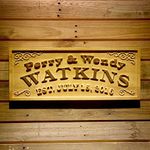 ADVPRO wpa0318 Personalized Custom Wedding Anniversary Family Sign Surname Last First Name Heart Home Décor Housewarming Gift 5 Year wood Wooden Signs - Standard 23 x 9.25