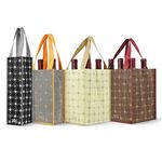 Reusable Wine Bottle Tote Bags - Set of 4 - Versailles