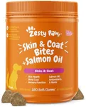 Zesty Paws Salmon Bites for Dogs - Omega 3 Fish Oil for Dogs Chews - Dog Allergy Relief Chews - Fish Oil for Dogs Joints - Itch Relief for Dogs - Dog Supplement for Arthritis - 250ct - Salmon Flavor
