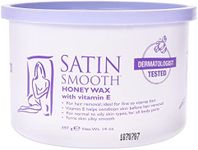 SATIN SMOOTH Honey Hair Removal Wax with Vitamin E, 14 oz