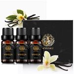 Aromatherapy Vanilla Essential Oil Set for Air Freshener, 100% Pure Vanilla Essential Oils Scent Set for Diffuser, 3x10ml 100% Pure Vanilla Essential Oils Fragrance Set for Candles & Soaps Making