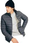 Nautica Men's Reversible Quilted Jacket, Grey / Black X White., XXL