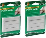 Duck Brand Reusable & Removable Mounting Poster Putty, 2 oz, White 2 Packs (4oz)