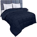 Utopia Bedding Double Duvet 10.5 tog with Corner Tabs - Box Stitched Duvet (Double, Navy)