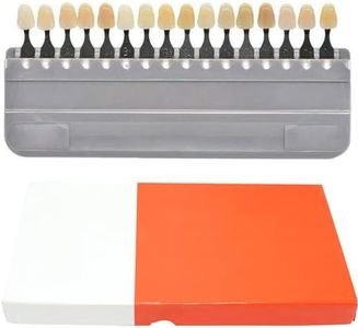Jashem 16 Colors Teeth Whitening Shade Guide Porcelain Tooth Bleaching Shade Chart Dental Equipment for Professional or Household Oral Care