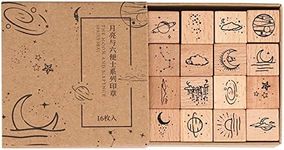 Namvo 16 Pcs Wood Rubber Stamp Set 