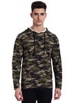 Peppyzone Men's Cotton Hooded Neck Hoodie (PZ-142_Army 2_Green_S)