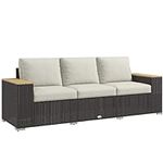 Outsunny 3-Seat Patio Sofa with Cus