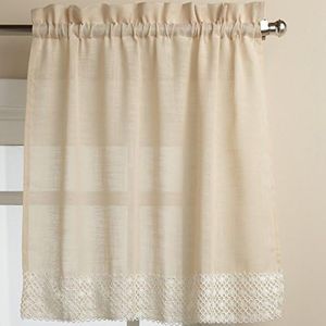 Sweet Home Collection Kitchen Window Tier, Swag, or Valance Curtain Treatment in Stylish and Unique Patterns and Designs for All Home Décor, 36", Salem French Vanilla