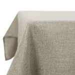 Deconovo - Waterproof and Stain-Resistant Linen Effect Decorative Rectangular Tablecloth - 150 x 200 cm - Linen