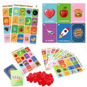Bosctanuc Loteria Mexican Bingo, Original Spanish Playing Cards Games, Juegos De Mesa En Español para Bingo Games for Kindergarten Learning Spanish,Preschool Learning Activities,Family Board Games