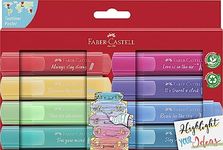 Faber-Castell 254626 Highlighter Set TL 46, Pack of 8, Pastel Colours, with Durable Chisel Tip, Line Width 1-5 mm