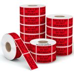 Labelebal 1" x 2" Warning Label - This is a Set Do Not Separate Fluorescent Red FBA Packing Labels Permanent Adhesive (12 Rolls, 6000 Labels)