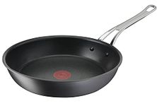 Tefal Jamie Oliver Cook’s Classics Frying Pan, 30cm, Non-Stick, Oven-Safe, Induction, Riveted Handle, Hard Anodised Aluminium, H9120744, Black