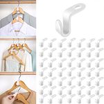 50Pcs Clothes Hanger Connector Hooks,Hanger Organizer,Clothes Hanger Connector Hooks for Clothes Hanger,Plastic Hangers,Kids Hangers,Coat Hanger Clips