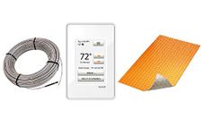 Schluter DITRA Floor Heat E Kit Touchscreen Thermostat + DUO TB Membrane + Cable (120V 11 SqFt Heat Kit)