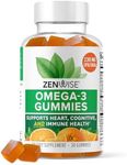 Zenwise Health Omega-3 Orange Tangerine Gummies 200mg Omega 3 DHA/EPAm 75mg Fish Oil Based Omega 3-6-9 for Heart, Brain,Joints, and Immune System Health - 30 Count