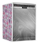 Classic Dishwasher Cover Suitable for Midea of 12, 13, 14, 15 Place Setting (63X63X81CMS, White & Pink Flower)