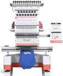 Poolin EOM 15 Needles Embroidery Machine,14.2"×9.5",Embroidery for Hats,Caps,Patches,Sweatshirts,Beginner-Friendly,9" Touch,1200 SPM,Auto Color Change & Trim,Wi-Fi/USB,Includes Digitizing Software